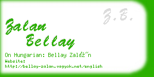 zalan bellay business card